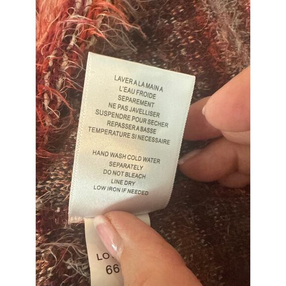 TRIBAL Fuzzy Stripe Sweater Multicolor Long Sleeve Cozy Knit Size XS - Picture 8 of 8